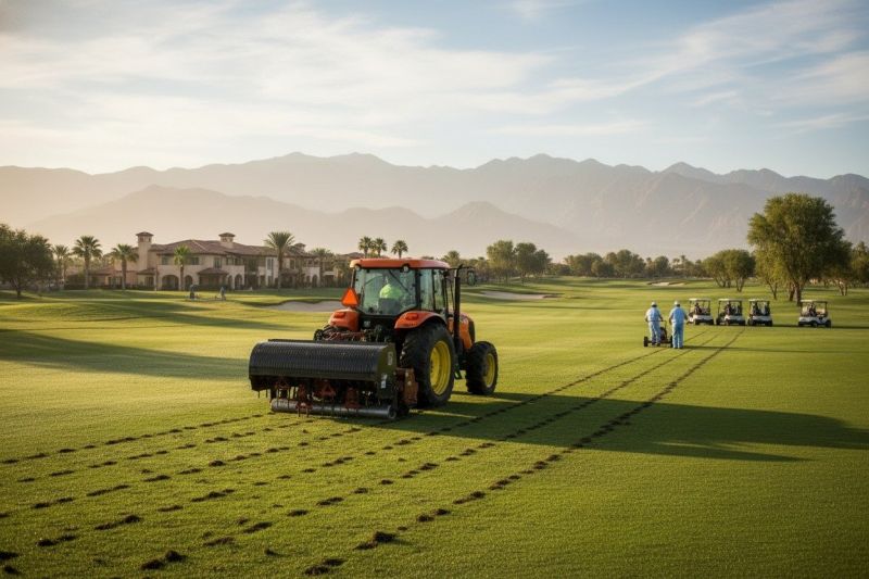 Commercial Lawn Aeration