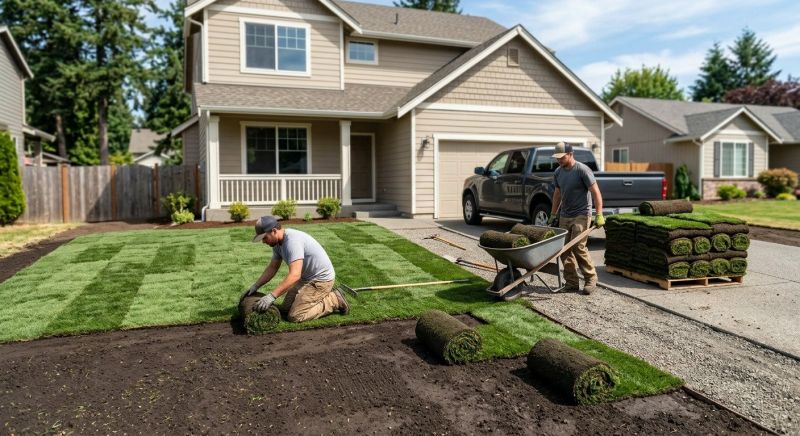 Ryegrass Sod Installation in Rockwall, TX