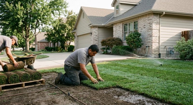 Yard Sod Replacement in Rockwall, TX